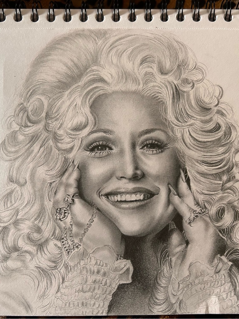 Dolly Parton original pencil drawing